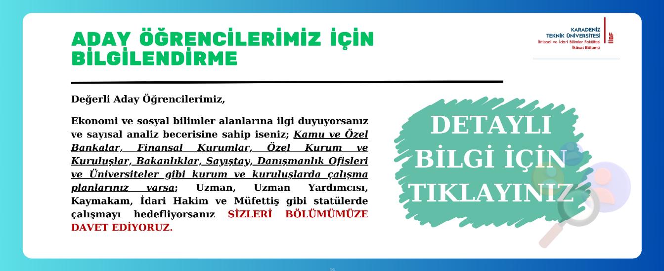 Aday Öğrencilerimiz için Bilgilendirme