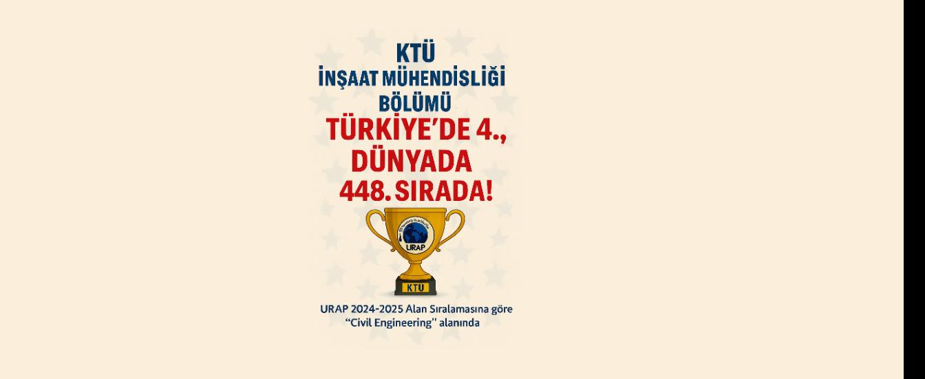 Bölümümüz Türkiye'de 4. dünyada 448. sırada