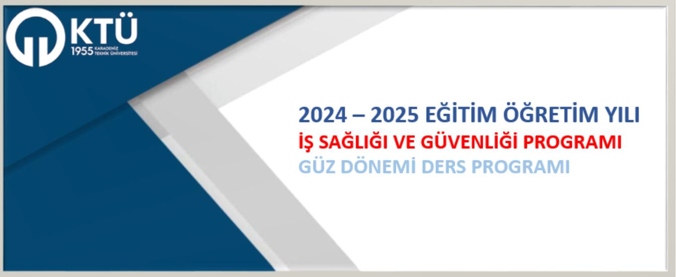 2024-2025 Bahar Dönemi Ders Programı